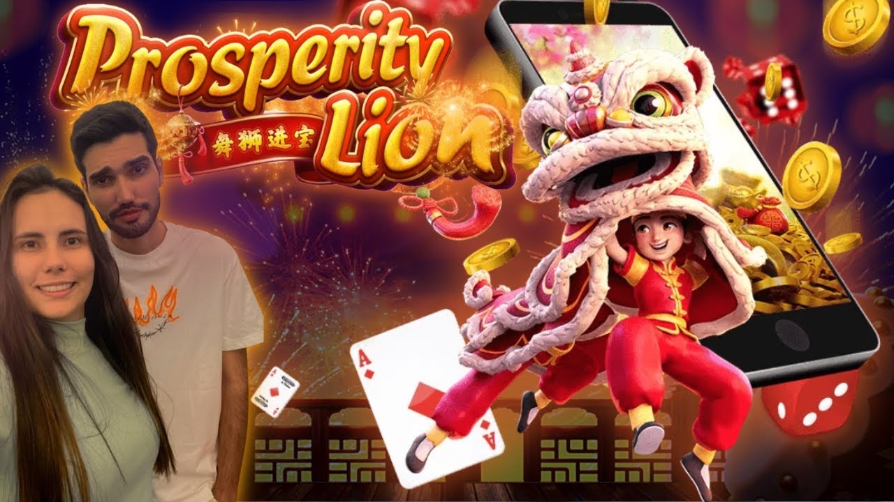 Prosperity Lion, PG Slots, jogo de cassino online, leão da sorte, prêmios incríveis.